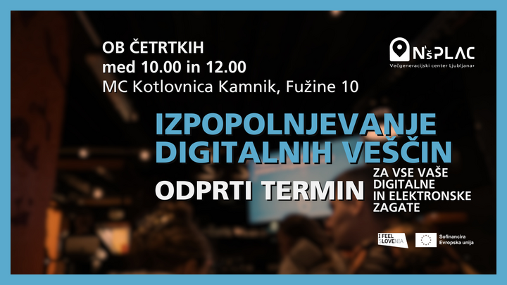 VGC+ ODPRTI TERMIN brezplačna pomoč z elektronskimi napravami