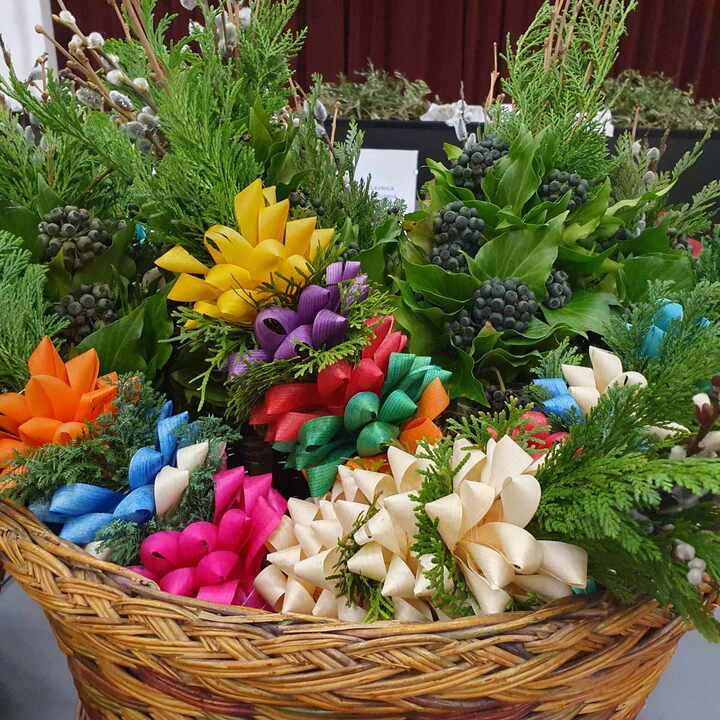 Izdelovanje cvetnonedeljskih butaric, delavnica