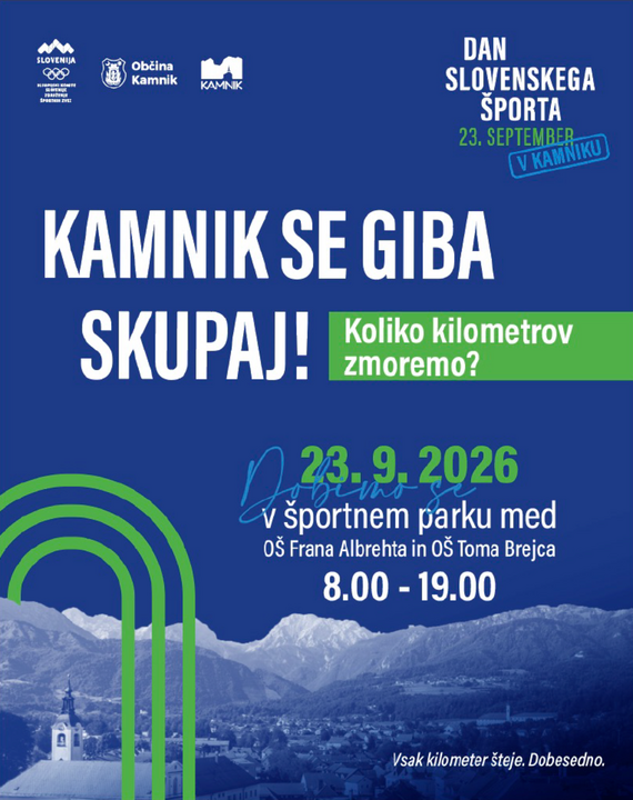 23. septembra se Kamnik giba skupaj – vabljeni