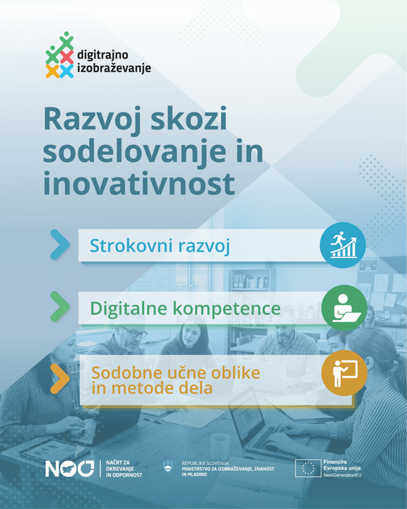 Pridobitev opreme v projektu Digitalizacija izobraževanja na ravni osnovnih šol, srednjih šol in izobraževanja odraslih (oprema)